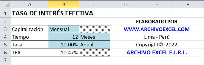 Efectiva – Excel