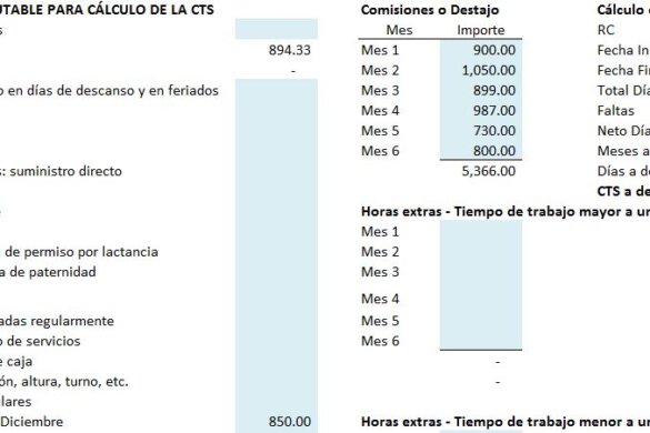 calculo de cts en excel – Archivo Excel