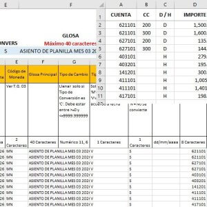 Generar Asiento de Planilla en Excel para Importar al CONCAR
